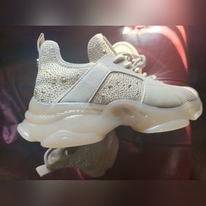 Steve Madden Ganzo-R Sparkling Biege Sneakers!